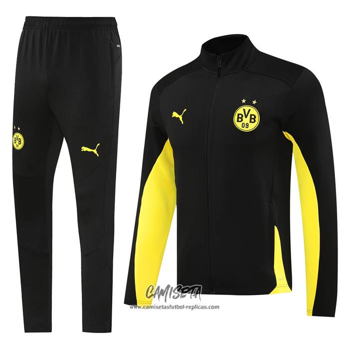 Chandal de Chaqueta del Borussia Dortmund 2024-2025 Negro